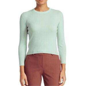 Theory Mint Green Ribbed Sweater - Size: Medium